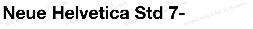 Neue Helvetica Std 7字体转换